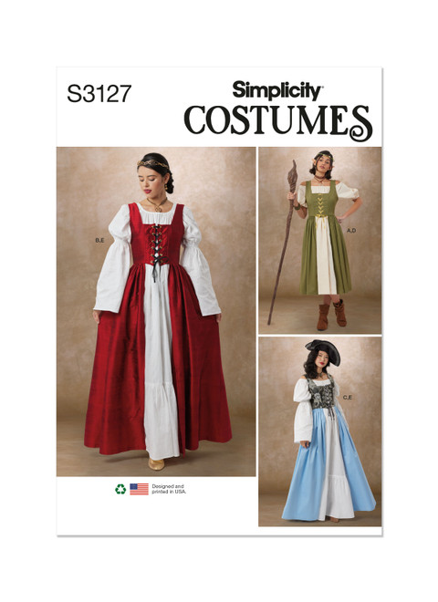 Simplicity Sewing Pattern Misses' Costumes - S3127 - 8-16 or 18-26 (D)