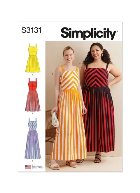 Simplicity Sewing Pattern Misses' and Women's Dress in Three Lengths - S3131 - 10-20 or 20w-30w (A,L,N)