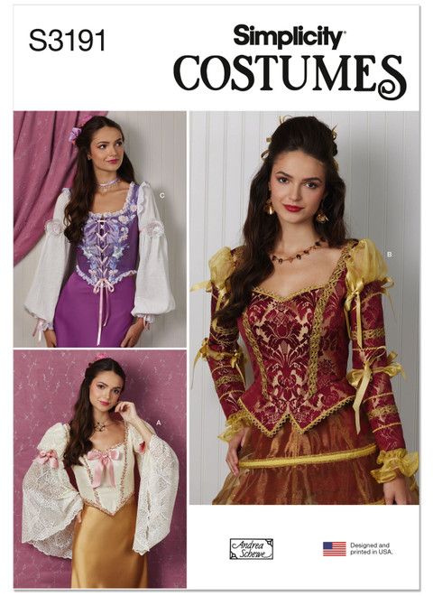 Simplicity Sewing Pattern Misses' Costume Corsets by Andrea Schewe - S3191 - 8-16 or 18-26 (D)