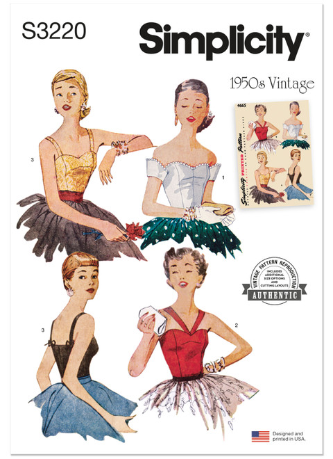 Simplicity Sewing Pattern Misses' Blouse with Detachable Cuffs - S3220 - 10-18 or 18-26 (A,L,N)