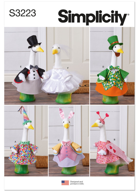 Simplicity Sewing Pattern Spring Holidays and Special Occasions Porch Geese Clothes - S3223 - Size - One Size (K)