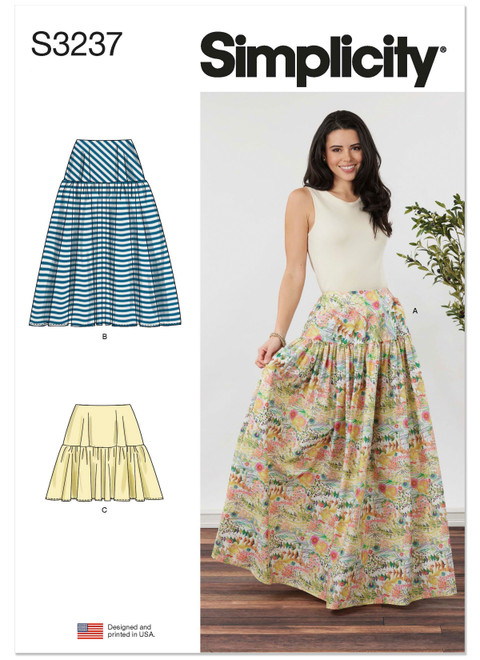 Simplicity Sewing Pattern Misses' Skirt in Three Lengths - S3237 - 6-18 or 14-26 (A,L,N)