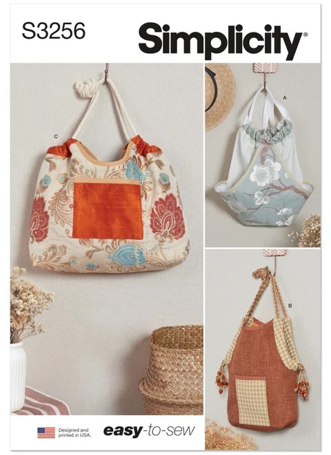 Simplicity Sewing Pattern Backpack and Drawstring Bags - S3256 - Size - One Size (K)