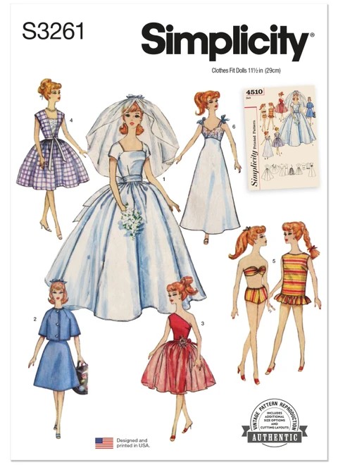 Simplicity Sewing Pattern Vintage 11 1/2