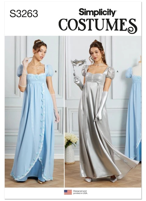 Simplicity Sewing Pattern Misses' Regency Ball Gowns - S3263 - 8-16 or 18-26 (D)