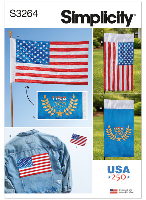 Simplicity Sewing Pattern Flags and Appliques - S3264 - Size - One Size (K)