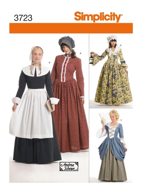 Simplicity Sewing Pattern Misses' Costume Dresses - S3723 - 6-14 or 14-22 (K)