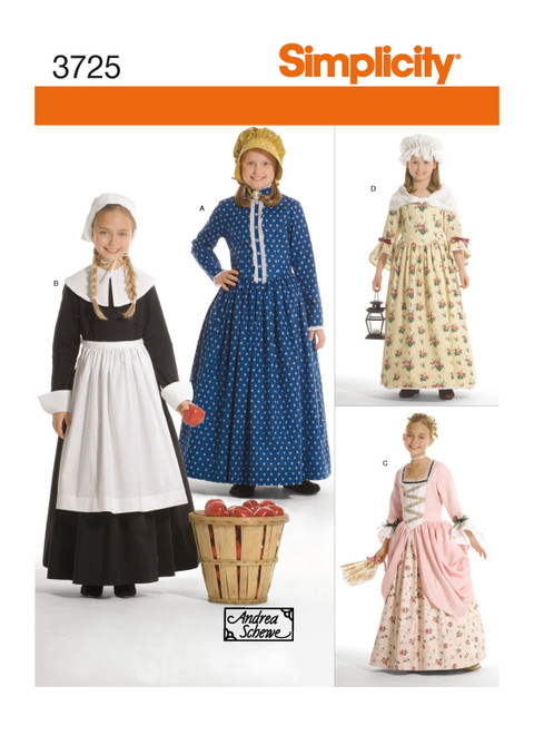 Simplicity Sewing Pattern Child's & Girls' Costumes - S3725 - 3-6 or 7-14 (K)