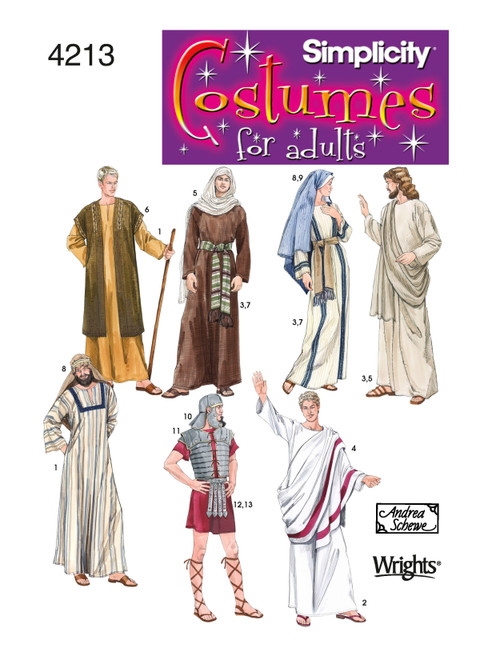 Simplicity Sewing Pattern Adult Costumes - S4213 - Size - XS-XL (K)