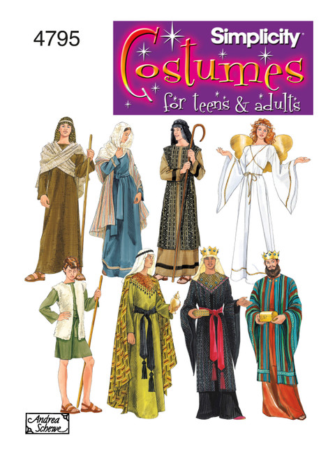 Simplicity Sewing Pattern Misses', Men's & Teens' Costumes - S4795 - Size - XS-XL (K)