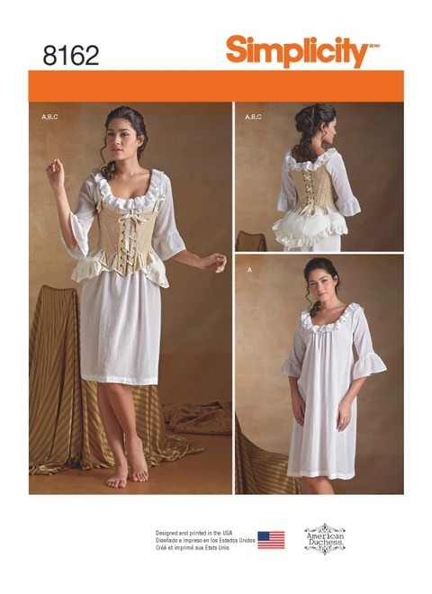 Simplicity Sewing Pattern Misses' 18th Century Undergarments - S8162 - 6-14 or 14-22 (K)