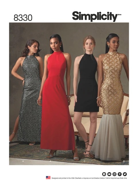 Simplicity Sewing Pattern Misses' Dress with Skirt and Back Variations - S8330 - 4-12 or 12-20 (D)