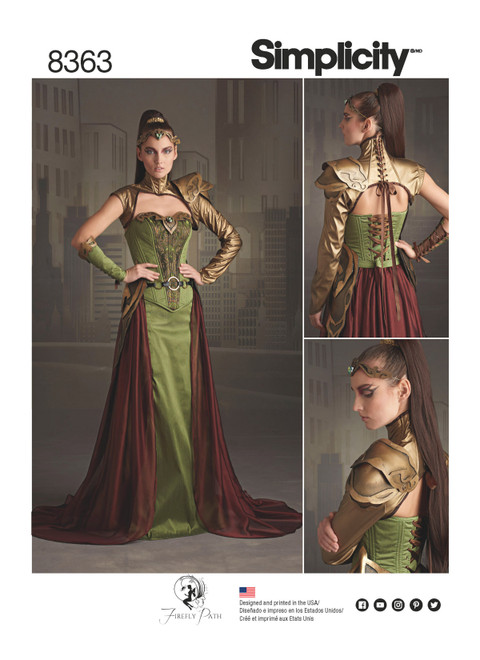 Simplicity Sewing Pattern Misses' Fantasy Ranger Costume - S8363 - 6-14 or 14-22 (K)
