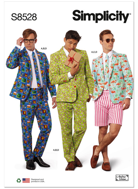 Simplicity Sewing Pattern Men's Costume Suit - S8528 - 34-42 or 44-52 (D)
