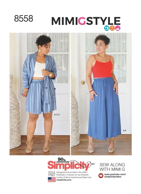 Simplicity Sewing Pattern Misses' Separates by Mimi G Style - S8558 - 6-14 or 16-24 (A,L,N)