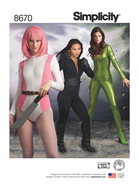 Simplicity Sewing Pattern Misses' Knit Costume - S8670 - 6-14 or 16-24 (D)