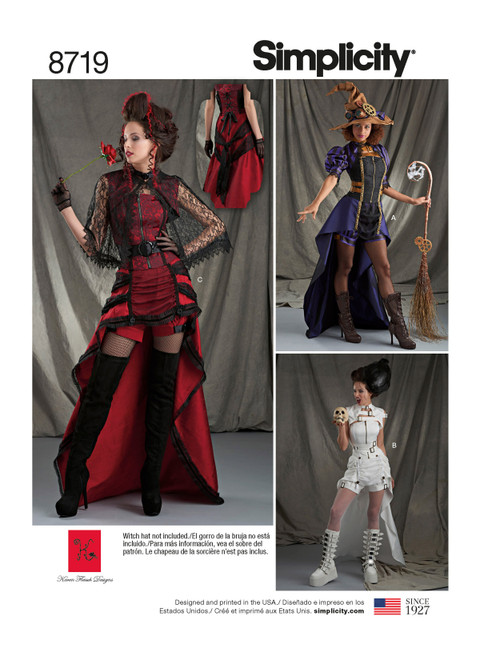 Simplicity Sewing Pattern Misses' Costumes - S8719 - 6-14 or 14-22 (D)