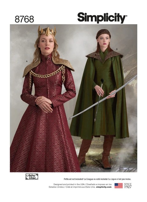 Simplicity Sewing Pattern Misses' Fantasy Costumes - S8768 - 6-14 or 14-22 (D)