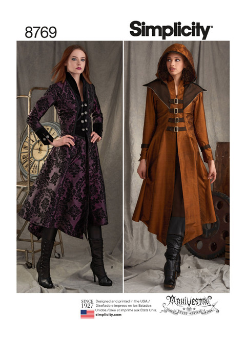 Simplicity Sewing Pattern Misses' Costume Coats - S8769 - 6-14 or 14-22 (D)