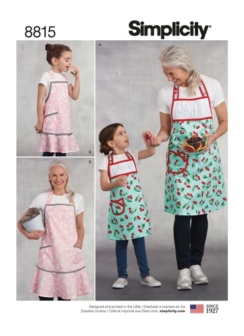 Simplicity Sewing Pattern Children's & Misses' Aprons - S8815 - Size - S-L/S-L (K)