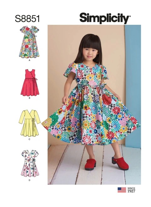 Simplicity Sewing Pattern Children's Dresses - S8851 - Size - 3-8 (U)