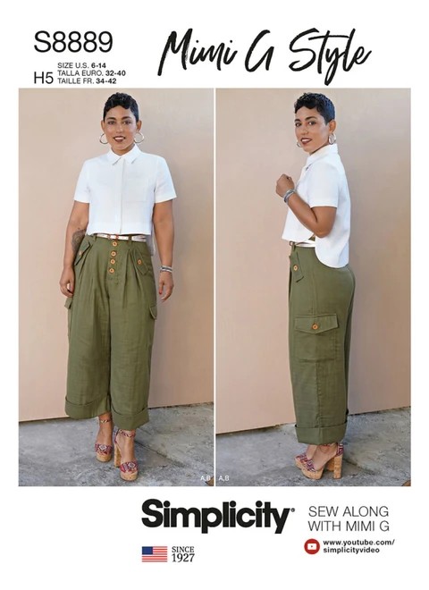 Simplicity Sewing Pattern Misses' Shirt and Wide Leg Pants by Mimi G Style - S8889 - 6-14 or 16-24 (A,L,N)