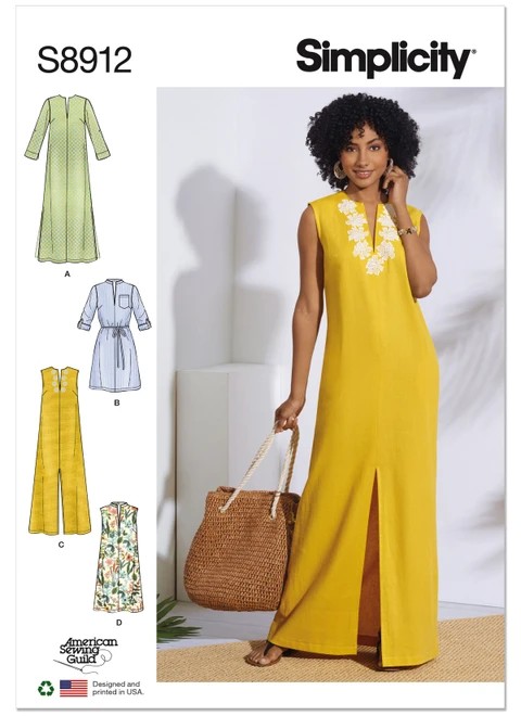 Simplicity Sewing Pattern Misses' Dresses - S8912 - 6-14 or 16-24 (A,L,N)