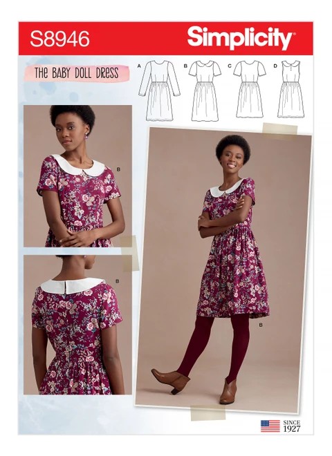 Simplicity Sewing Pattern Misses' Dresses - S8946 - 6-14 or 14-22 (A,L,N)