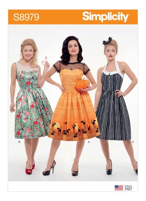 Simplicity Sewing Pattern Misses' Classic Halloween Costume - S8979 - 6-14 or 16-24 (K)