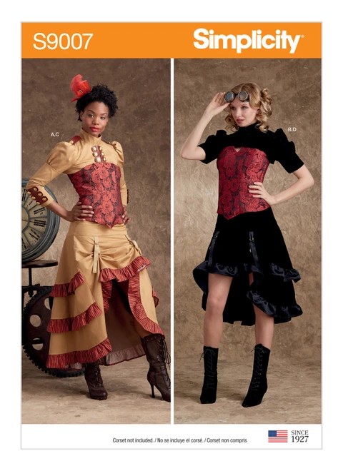 Simplicity Sewing Pattern Misses' Steampunk Costumes - S9007 - 6-14 or 14-22 (K)
