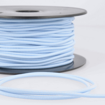 S903B000\003 Elastic: Round: Rayon: 3mm: Light Blue - 1m