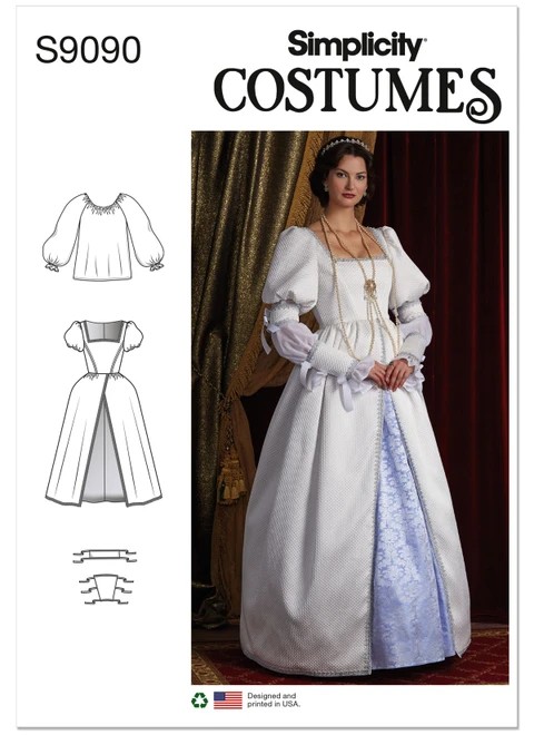 Simplicity Sewing Pattern Misses' Historical Costume - S9090 - 6-14 or 14-22 (D)