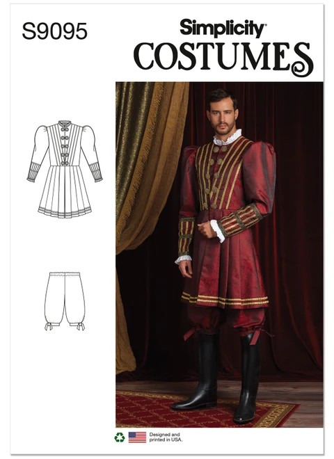 Simplicity Sewing Pattern Men's Historical Costume - S9095 - 34-42 or 44-52 (D)