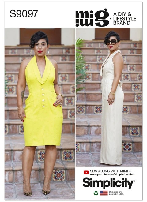 Simplicity Sewing Pattern Misses' Dress & Jumpsuit By Mimi G Style - S9097 - 6-14 or 16-24 (A,L,N)