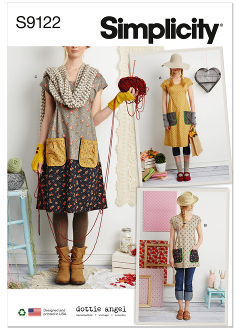 Simplicity Sewing Pattern Misses' Dresses - S9122 - Size - XS-XL (A,L,N)