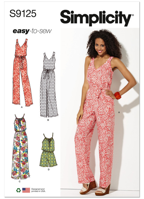 Simplicity Sewing Pattern Misses' Dresses & Jumpsuits - S9125 - Size - XXS-XXL (A,L,N)