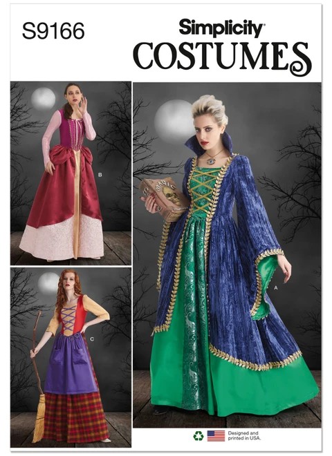 Simplicity Sewing Pattern Misses' Costumes - S9166 - 6-14 or 14-22 (D)