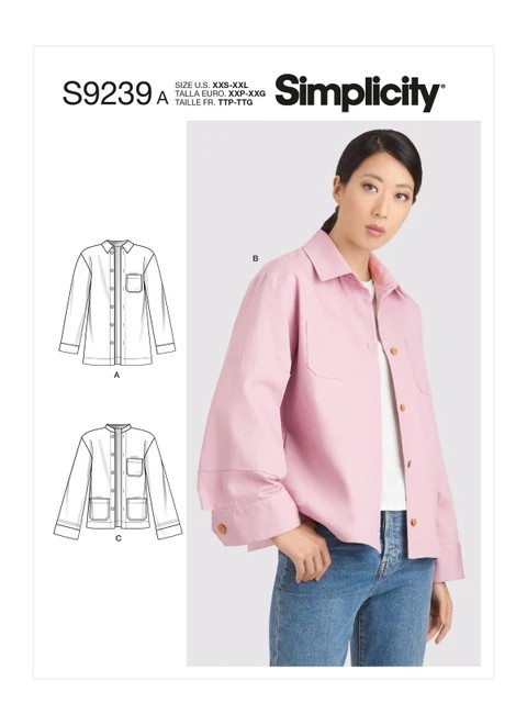 Simplicity Sewing Pattern Misses' Jackets - S9239 - Size - XXS-XXL (A,L,N)