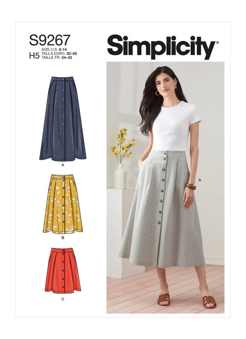 Simplicity Sewing Pattern Misses' Skirt In Three Lengths - S9267 - 6-14 or 16-24 (A,L,N)