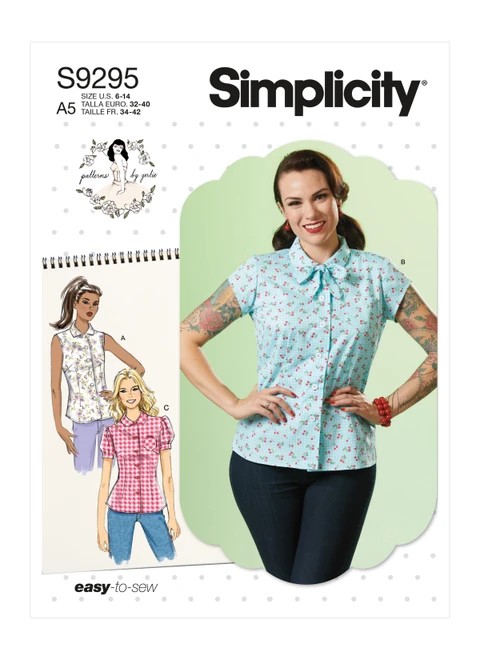 Simplicity Sewing Pattern Misses' Top - S9295 - 6-14 or 14-22 (A,L,N)