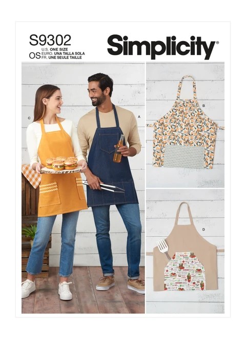 Simplicity Sewing Pattern Unisex Aprons - S9302 - Size - One Size (K)