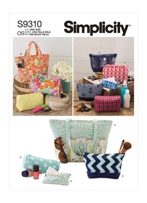 Simplicity Sewing Pattern Totes & Bags In Assorted Sizes - S9310 - Size - One Size (K)