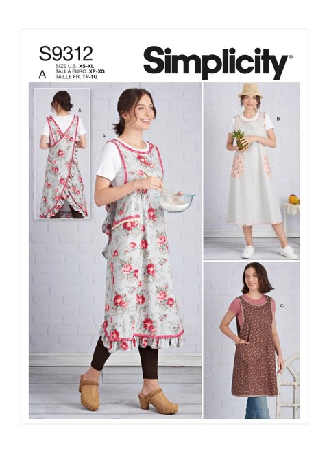 Simplicity Sewing Pattern Misses' Aprons - S9312 - Size - XS-XL (K)