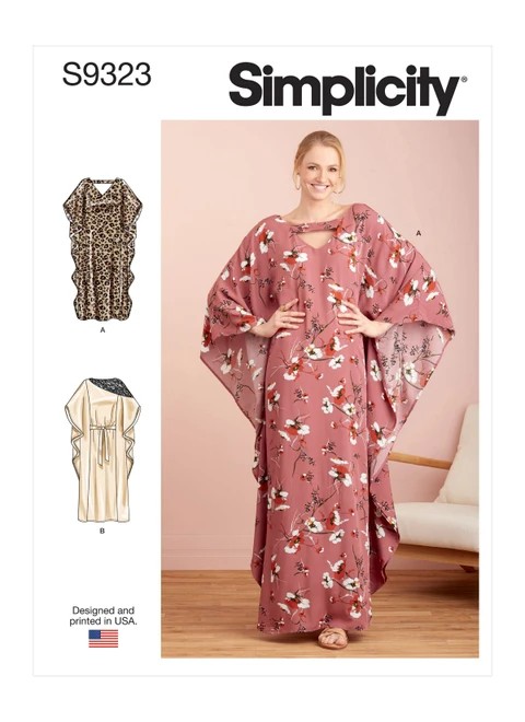 Simplicity Sewing Pattern Misses' Caftans - S9323 - Size - XS-XL (A,L,N)