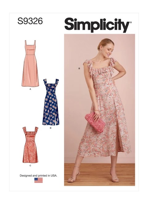 Simplicity Sewing Pattern Misses' Dresses - S9326 - 6-14 or 14-22 (A,L,N)