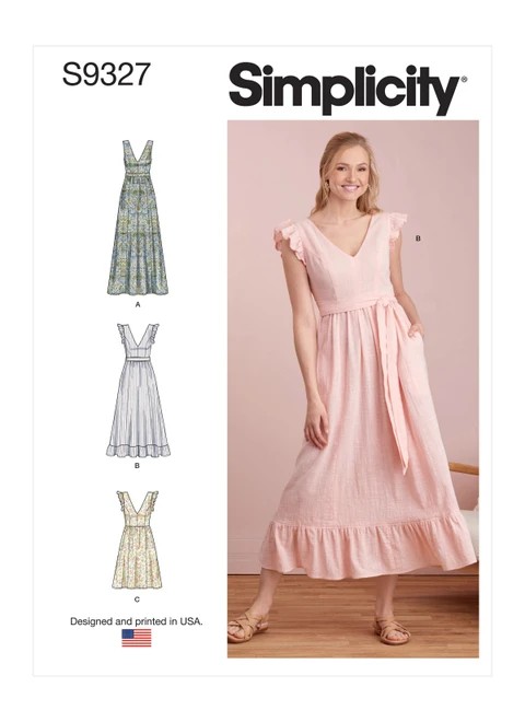 Simplicity Sewing Pattern Misses' Dresses - S9327 - 6-14 or 14-22 (A,L,N)