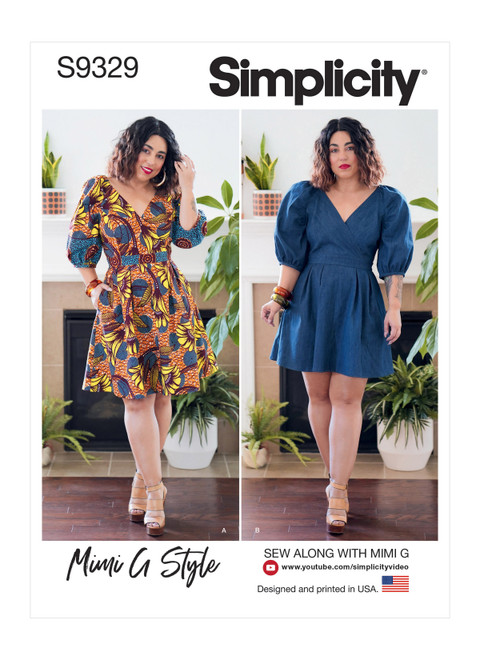 Simplicity Sewing Pattern Misses' Dress in Two Lengths - S9329 - 6-14 or 16-24 (A,L,N)