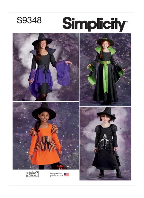 Simplicity Sewing Pattern Children's & Girls' Costumes - S9348 - 3-6 or 7-14 (D)