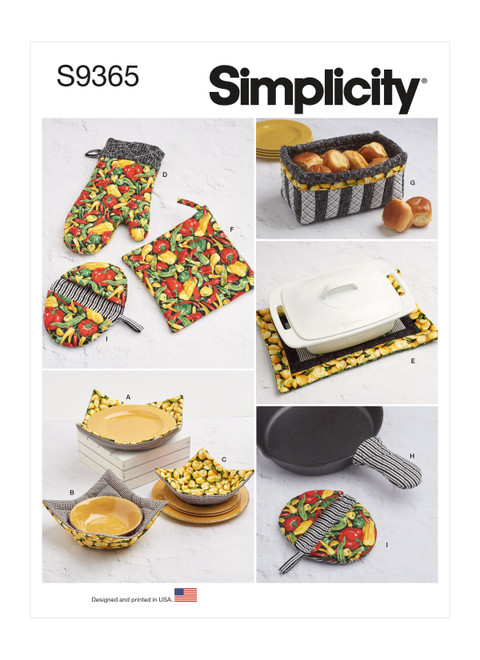 Simplicity Sewing Pattern Quilted Kitchen Accessories - S9365 - Size - One Size (K)