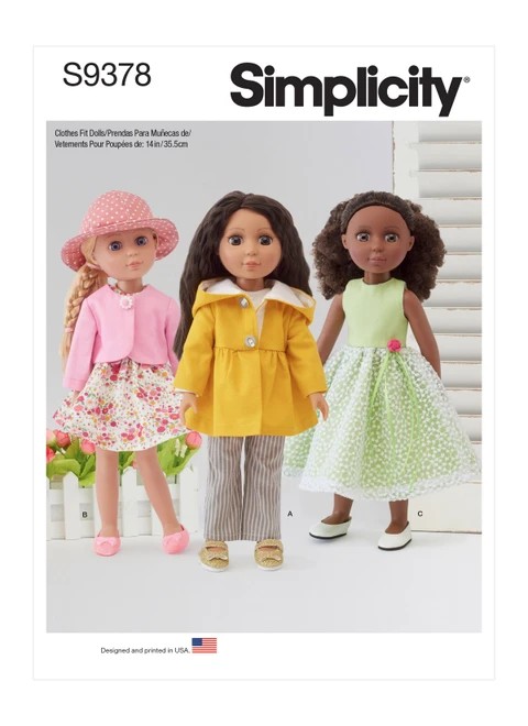 Simplicity Sewing Pattern 14" Doll Clothes - S9378 - Size - One Size (K)